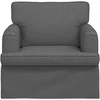 Fotelis Sofa Tamsiai pilka 142 x 80 x 85 cm Metalas