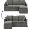 Sofa Tamsiai pilka 178 x 134 x 80 cm Aksomas