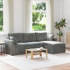 Sofa Tamsiai pilka 228 x 134 x 80 cm Aksomas