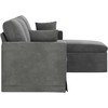 Sofa Tamsiai pilka 178 x 134 x 80 cm Aksomas