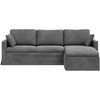 Sofa Tamsiai pilka 228 x 134 x 80 cm Aksomas