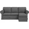 Sofa Tamsiai pilka 215 x 138 x 80 cm Metalas