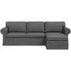 Sofa Tamsiai pilka 215 x 138 x 80 cm Metalas