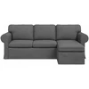 Sofa Tamsiai pilka 215 x 138 x 80 cm Metalas