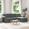 Sofa Tamsiai pilka 215 x 138 x 80 cm Metalas