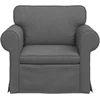 Fotelis Sofa Tamsiai pilka 215 x 82 x 80 cm Metalas