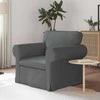 Fotelis Sofa Tamsiai pilka 215 x 82 x 80 cm Metalas