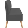 Sofa, tamsiai pilka, audinys, 117x55,5x77cm
