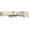 Sofa Sofos komplektas, 2 dalių, kreminės spalvos, audinys