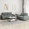 Sofa Sofos komplektas, 2 dalių, tamsiai pilkos spalvos, audinys