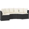 Sofa Sofos komplektas 2 pcs Juoda