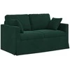 Sofa Sofos komplektas 2 pcs Tamsiai žalia 138 x 78 x 80 cm Aksomas