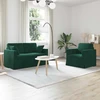 Sofa Sofos komplektas 2 pcs Tamsiai žalia 138 x 78 x 80 cm Aksomas