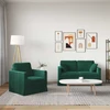 Sofa Sofos komplektas 2 vnt. Tamsiai žalia Aksomas