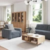 Sofa Sofos komplektas 3 vnt. Tamsiai pilka Aksomas