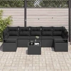 Sofos komplektas 8 pcs Juoda poliratanas