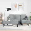 Sofa Sofos komplektas su pagalve 2 pcs Šviesiai pilka Poliesteris