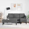 Sofa Sofos komplektas su pagalve 2 pcs Tamsiai pilka Poliesteris