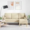 Sofa Sofos komplektas su pagalve Kreminė Poliesteris