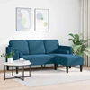 Sofa Sofos komplektas su pagalve Mėlyna Poliesteris