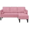 Sofa Sofos komplektas su pagalve Rožinė Poliesteris