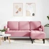 Sofa Sofos komplektas su pagalve Rožinė Poliesteris