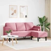 Sofa Sofos komplektas su pagalve Rožinė Poliesteris