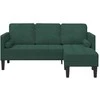 Sofa Sofos komplektas su pagalve Tamsiai žalia Poliesteris
