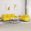 Sofa Sofos komplektas su pagalvėlėmis, 2 dalių, geltonas, audinys