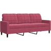 Sofa Sofos komplektas su pagalvėlėmis, 2 dalių, vyno, aksomas