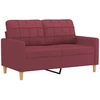 Sofa Sofos komplektas su pagalvėlėmis, 2 dalių, vyno, audinys