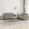 Sofa Sofos komplektas su pagalvėlėmis, 2 dalių, taupe, audinys