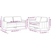 Sofa Sofos komplektas su pagalvėlėmis, 2 dalių, rožinis, aksomas