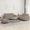 Sofa Sofos komplektas su pagalvėlėmis, 3 dalių, taupe, audinys