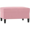 Sofa Sofos komplektas su pagalvėlėmis, 3 dalių, rožinis, aksomas
