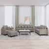 Sofa Sofos komplektas su pagalvėmis, 4 dalių, taupe, audinys