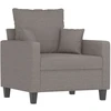 Sofa Sofos komplektas su pagalvėmis, 4 dalių, taupe, audinys
