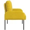 Sofa Sofos su pagalve 55cm Geltona fanera
