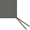 Šoninė pavėsinės siena su langais, antracito spalvos, 4x2m