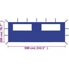 3070414 gazebo sidewall with windows 6x2 m mėlynas (315303)