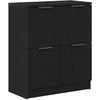 Kabalas 2 pcs Juodas ąžuolas 60 x 30 x 70 cm Apdirbta mediena