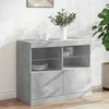 Šoninė spintelė su LED lemputėmis, betono pilka, 81x37x67cm