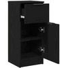 Kabalas 2 pcs Juodas ąžuolas 30 x 30 x 70 cm Apdirbta mediena