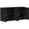 Kabalas 2 pcs Juodas ąžuolas 79 x 38 x 80 cm Apdirbta mediena