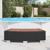 SPA laiptelis, poliratanas, 92x45x25 cm, juodas