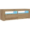 Spintelės prie lovos 2 vnt su šviesos diodais Artisan Oak