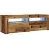 Spintelės prie lovos 2 vnt su šviesos diodais Old Wood