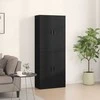 Prie sienos montuojama spinta 2 pcs Juodas ąžuolas