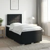 Spyruoklinė lova su čiužiniu Juoda 120 x 190 cm Audinys