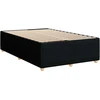 Spyruoklinė lova su čiužiniu Juoda 120 x 190 cm Audinys